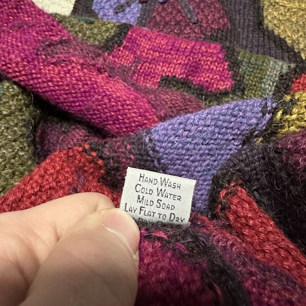 Peruvian Connection Intarsia Alpaca Peru Sweater Maxi Vest Size‎ Large $499 Rare - Picture 9 of 10